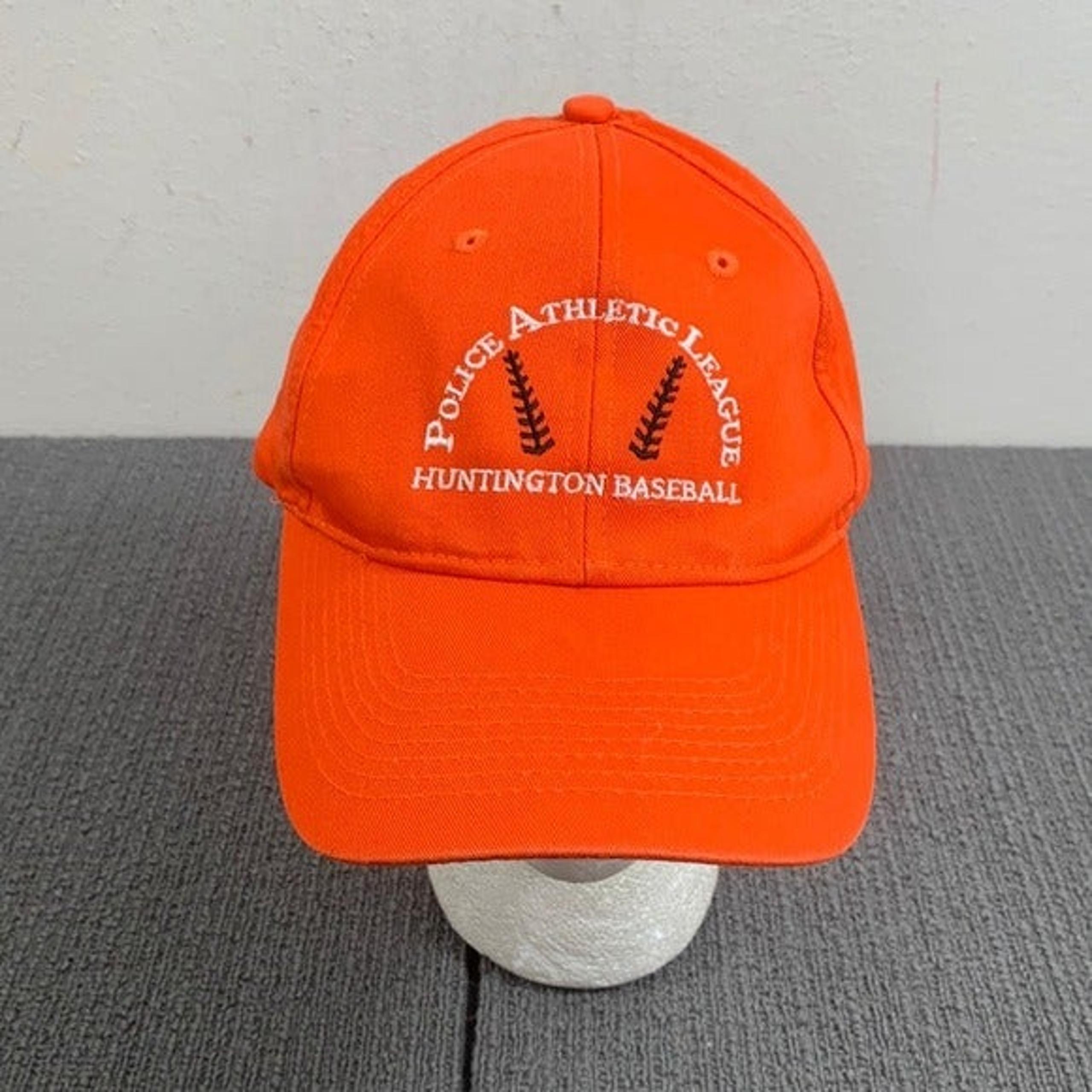 Police Athletic League Huntington Baseball Hat Unisex Adjustable Orange Cap