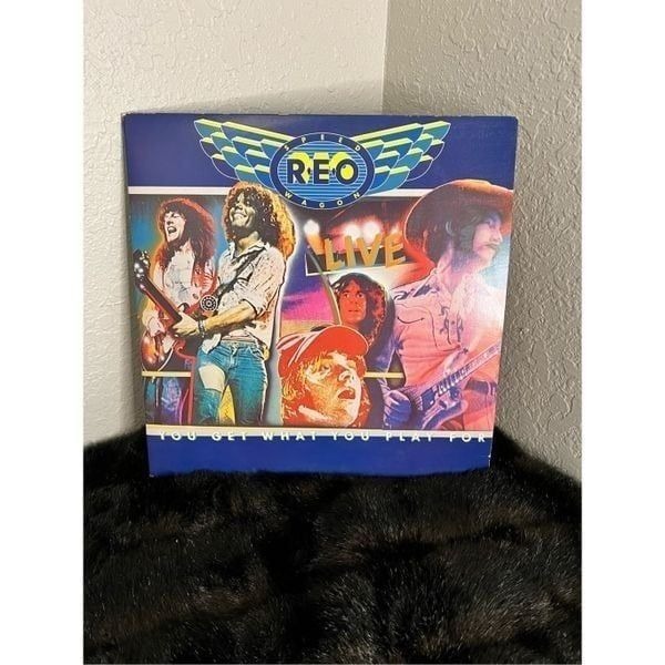 Vintage REO Speedwagon Live You Get What You Play For Record Vinyl LP 12 Double