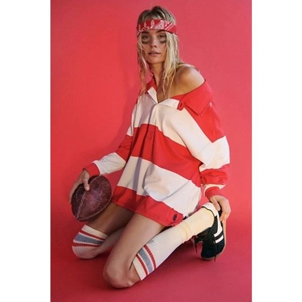 New Free People Overlay Rugby Tunic Size XS