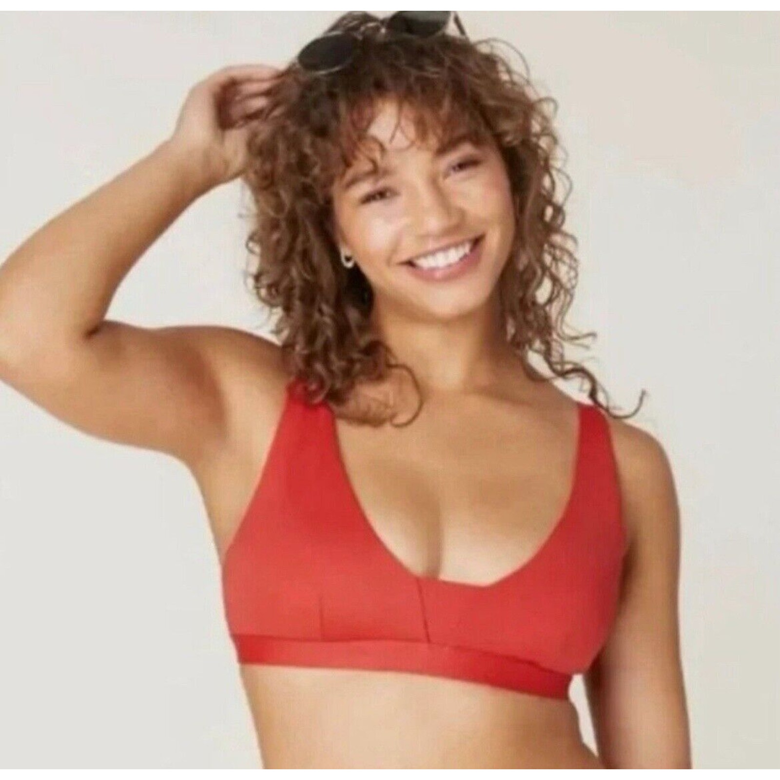 Andie Swim Women’s The Tahiti Top in Chili Pepper Size Large New Hot Supportive
