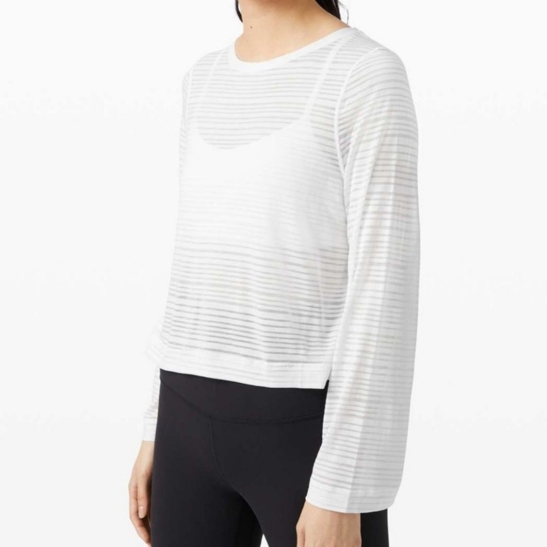 Lululemon Clear and Present Long Sleeve White Size 8