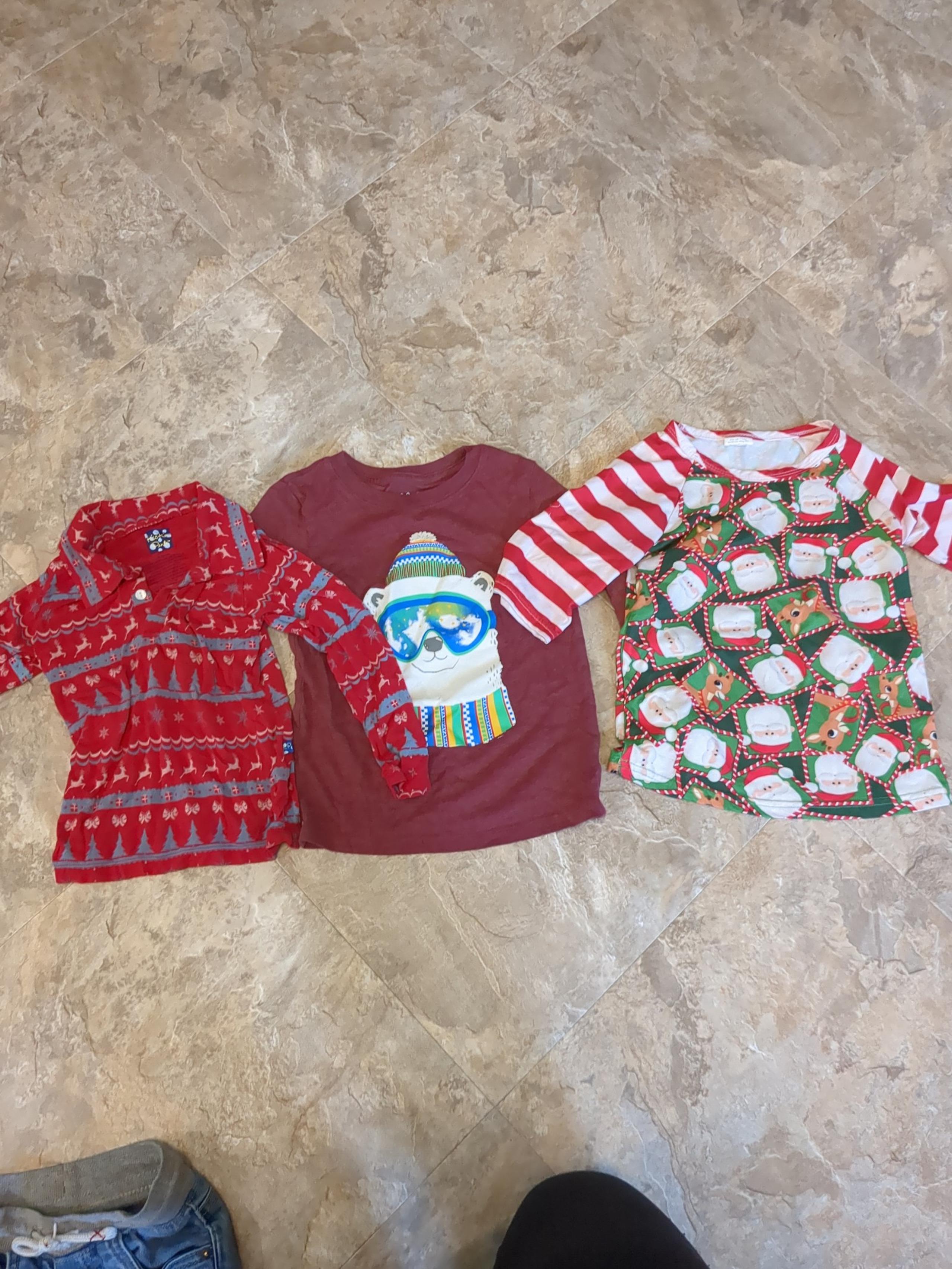 Christmas boys 4T holiday shirt bundle