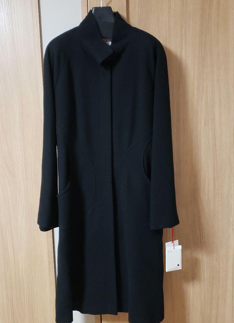 Ungaro U by ungaro Black Stand Collar Long Coat