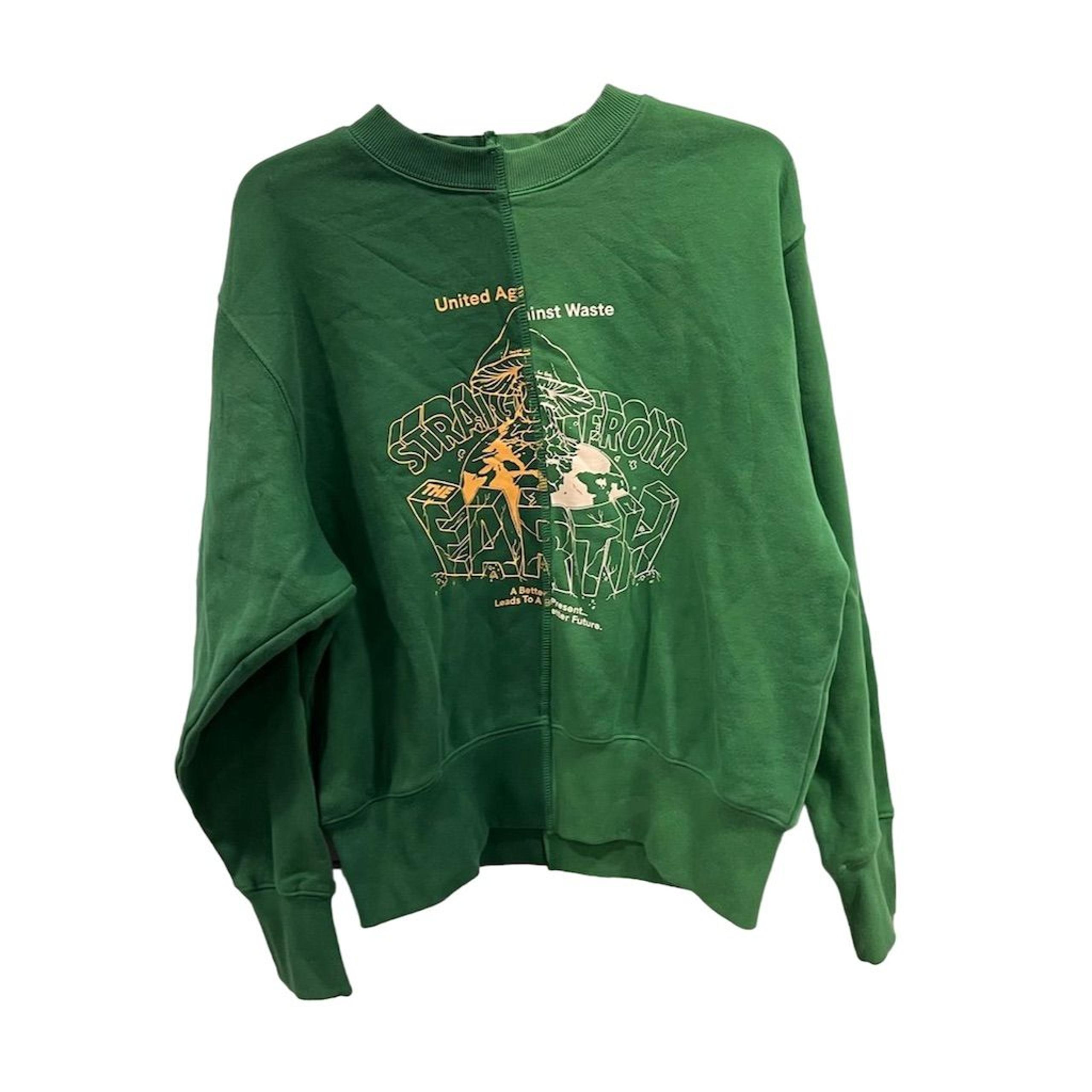 H&M John Boyega Edition Men's Green Graphic Print Pullover Sweatshirt Size S