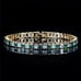 2ct Green Emerald Womens 14K Gold Gemstone & Diamond Tennis Bracelet Silver 7