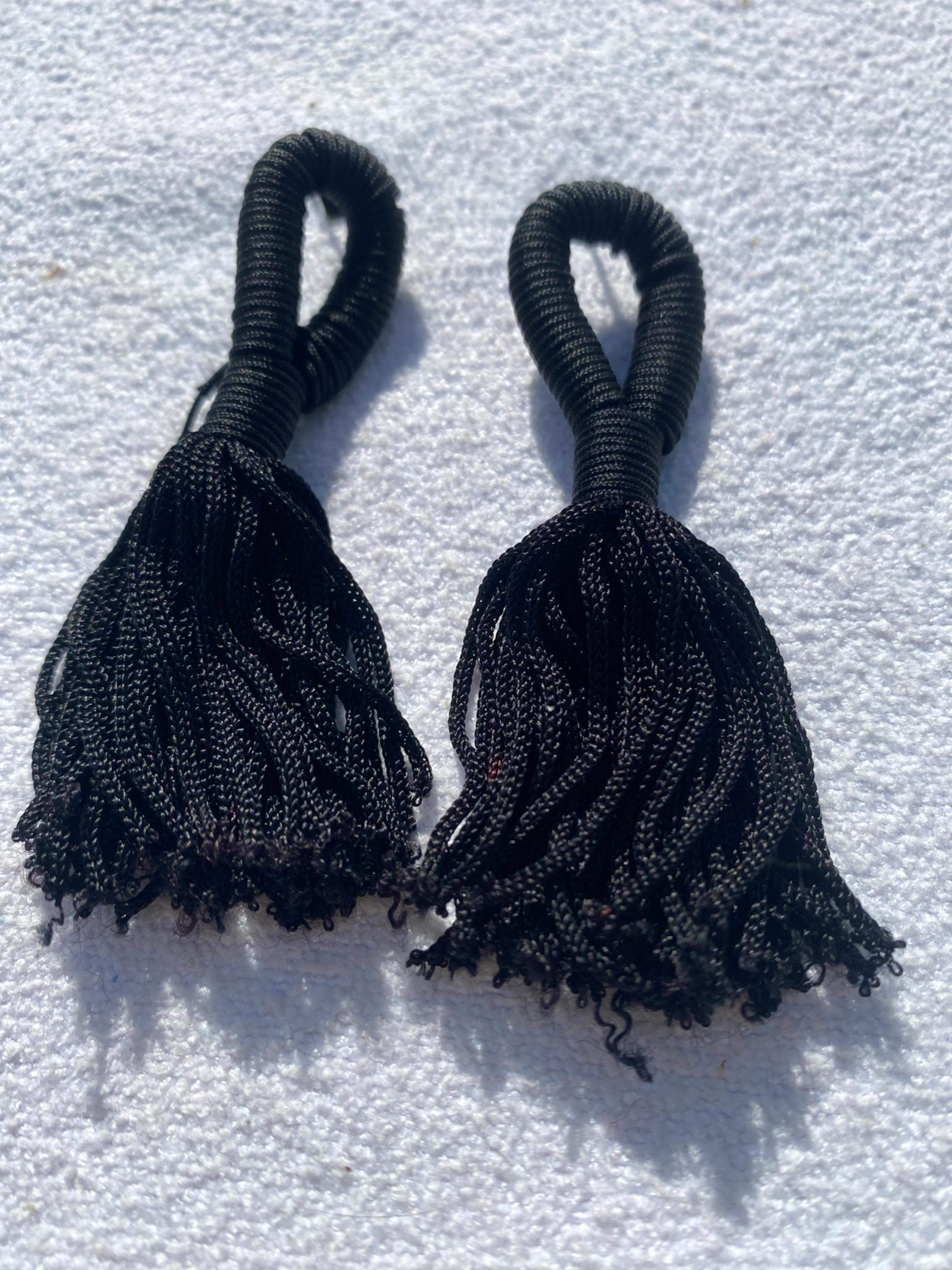 H&M Black Tassel Fringe Earrings