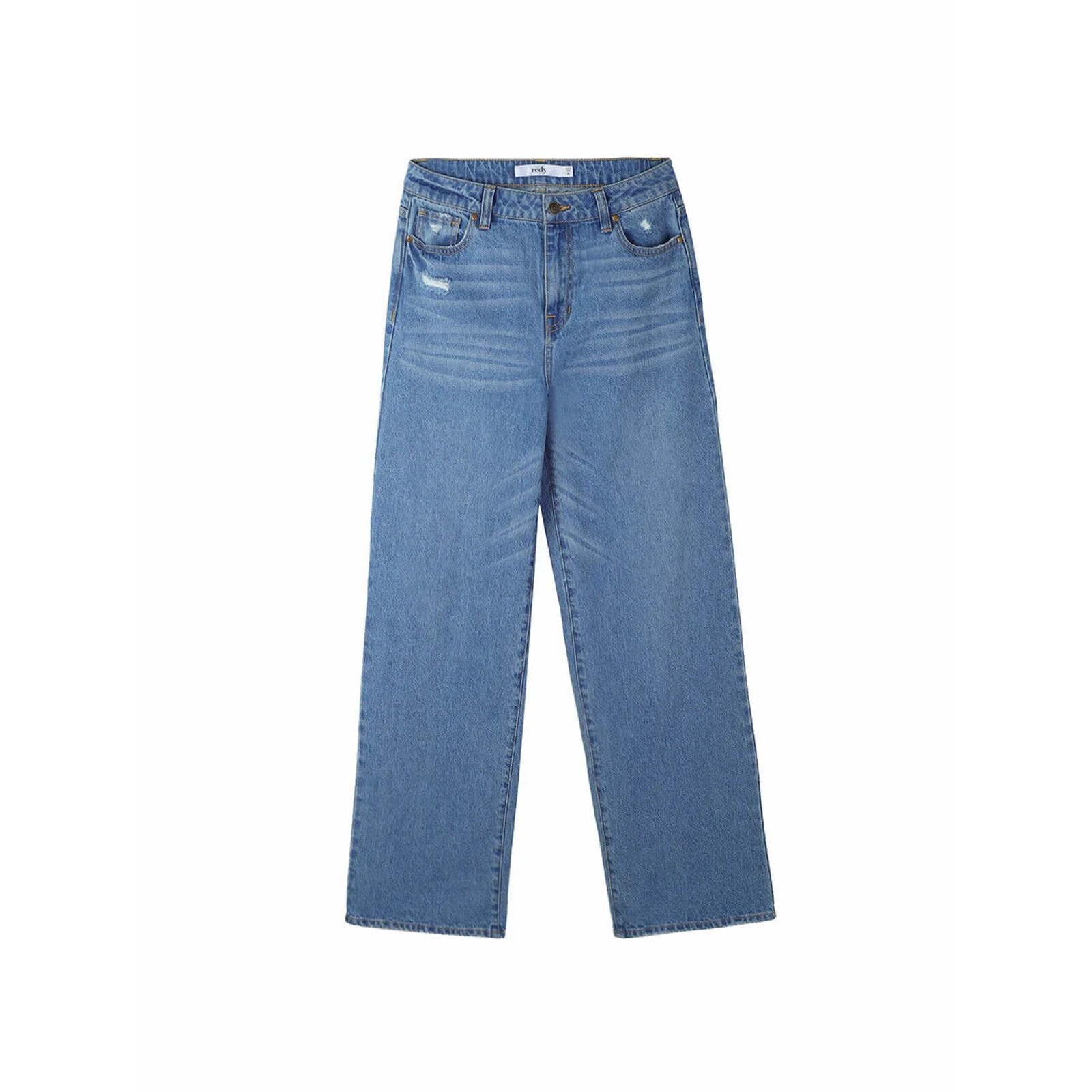 Redy NWT Sz 26 High Rise Wide Leg Denim Jeans Light Wash 0907
