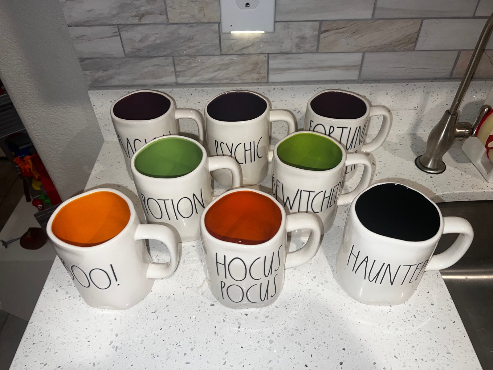 Rae Dunn halloween mugs