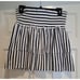 Duffield Lane Nancy Navy Stripe Smocked Waist Tiered Ruffle Skirt Women's Small