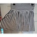 Duffield Lane Nancy Navy Stripe Smocked Waist Tiered Ruffle Skirt Women's Small
