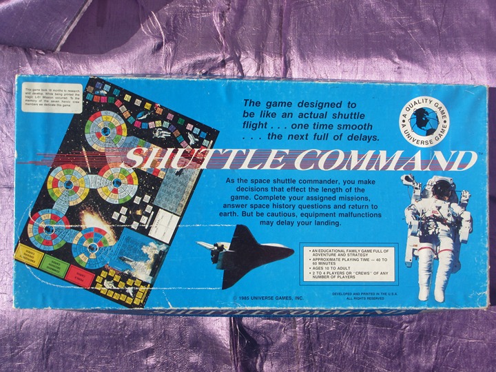 Shuttle Command Board Game 1985