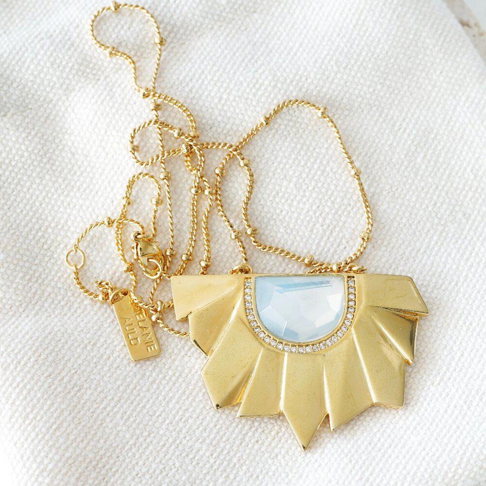 Anthropologie Melanie Auld Moonstone Pendant Necklace