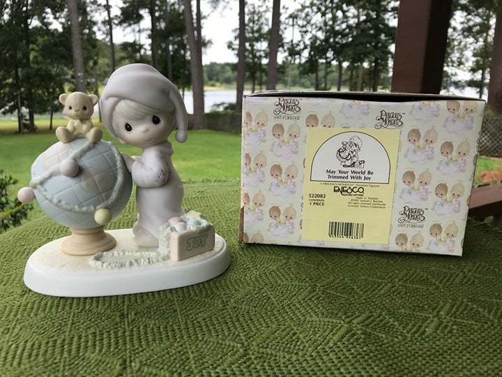 Precious Moments Figurine May Your World Be Trimmed With Joy by Samuel Butcher