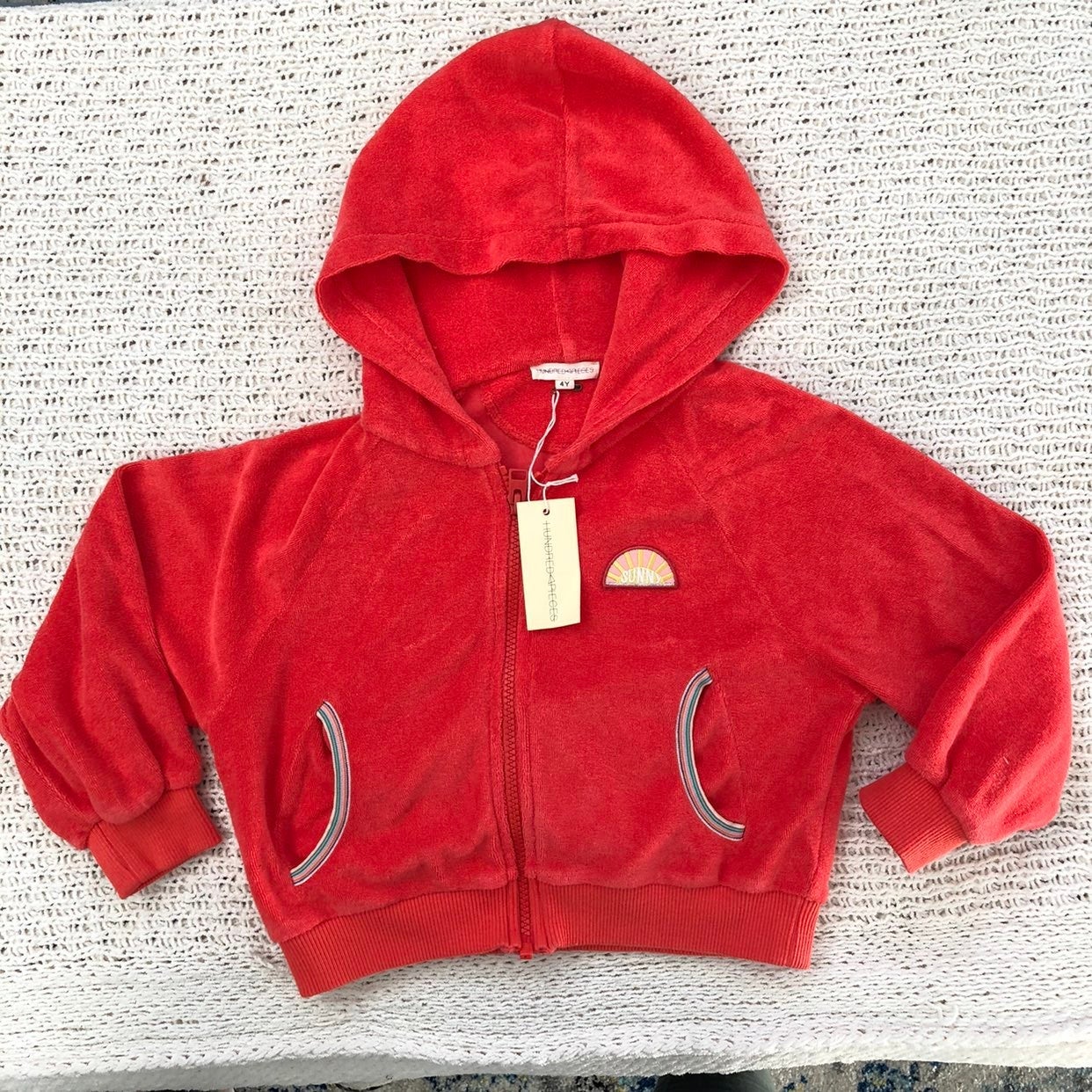 Hundred Pieces Terry zip up Jacket 4 NWT