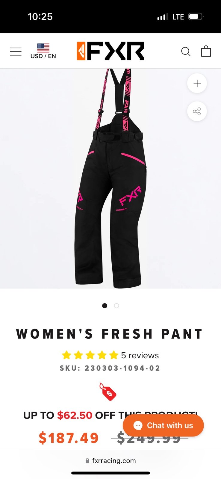 FXR Pink Snowmobile Pant