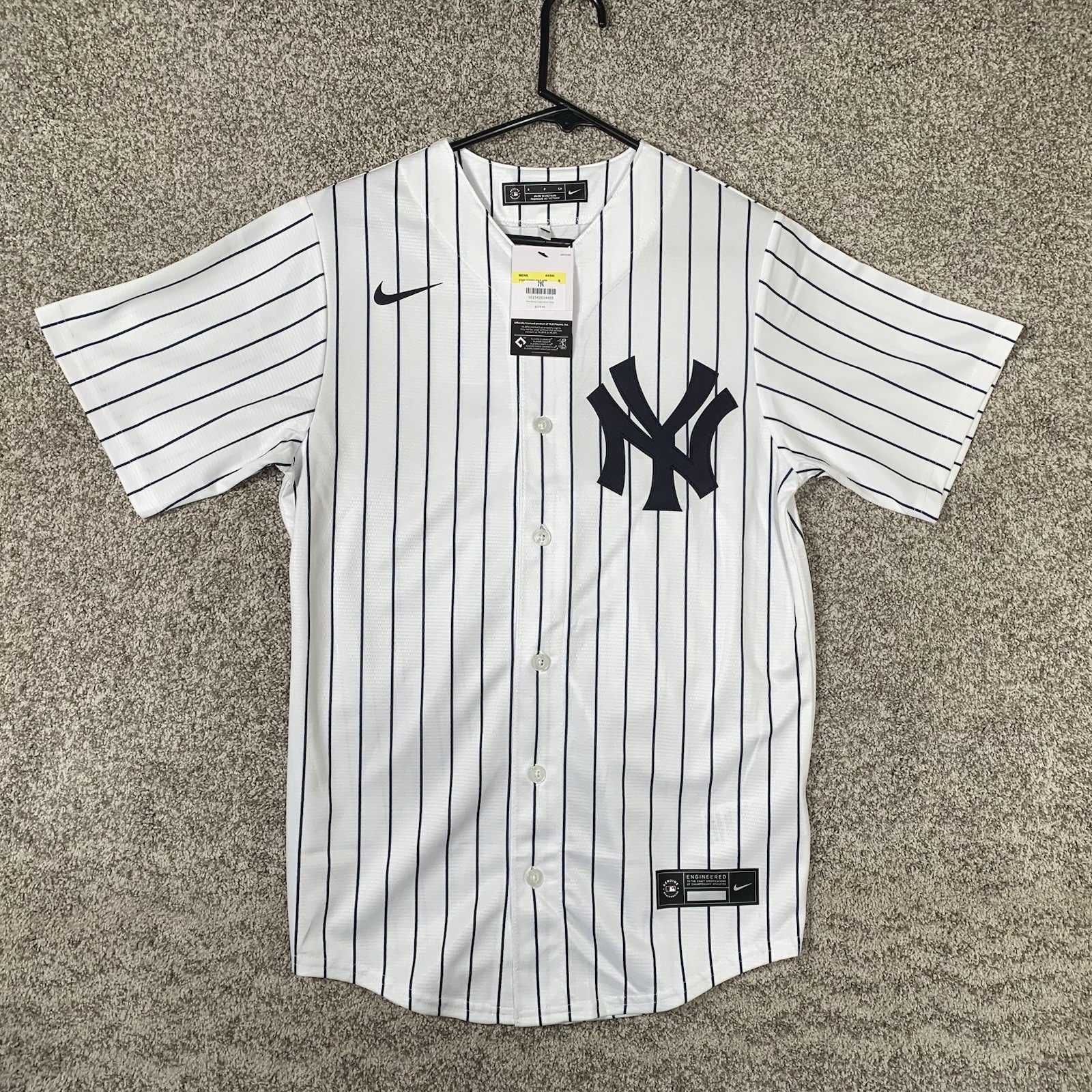 New York Yankees Anthony Volpe Nike Jersey Mens Small White Pinstripes MLB New