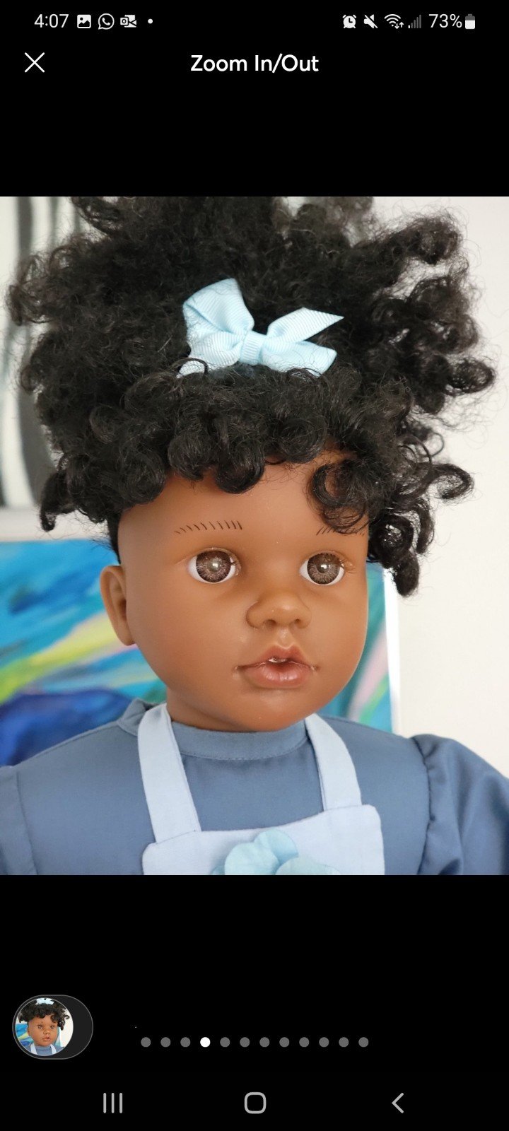 Berenguer toddler doll rare AA dark skin EUC