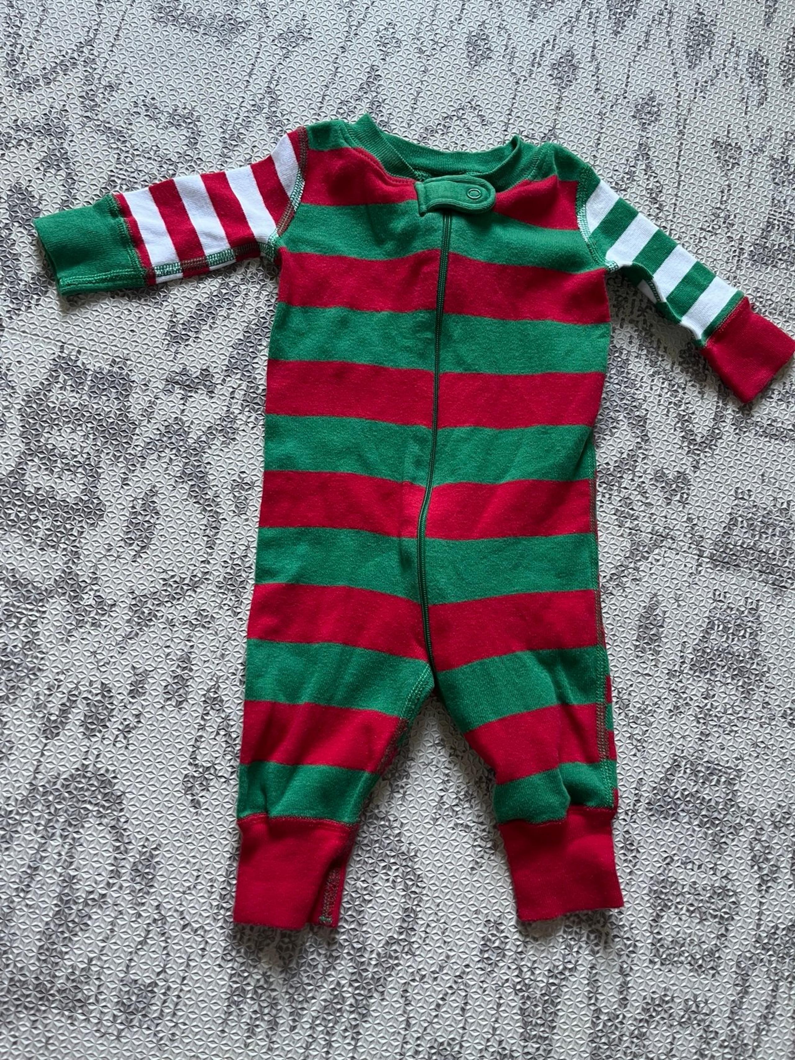 Hanna Andersson striped holiday pajamas Size 0-6 months