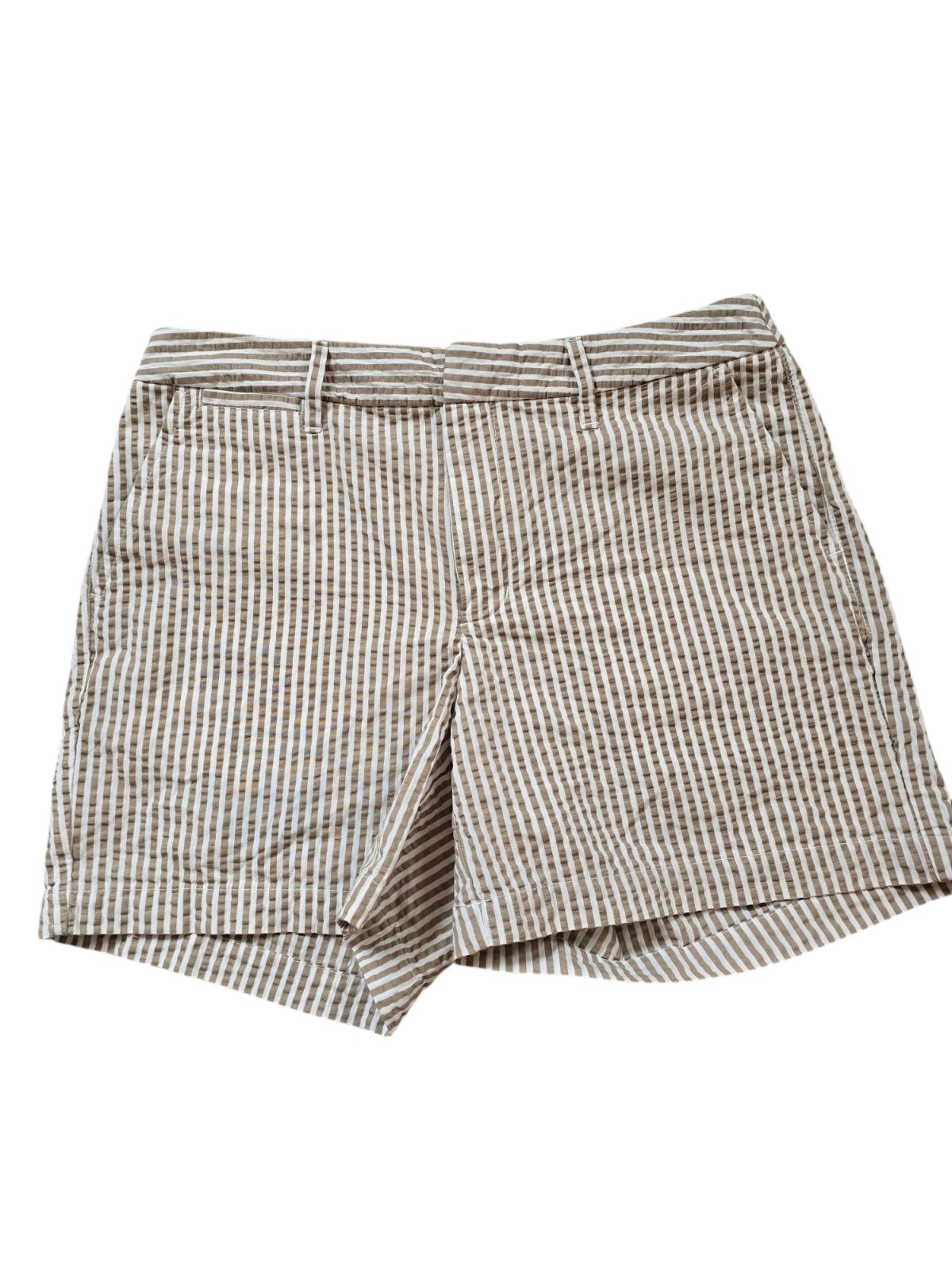 Women's A New Day Tan Seersucker Chino Shorts 
NWT Size 4 Boho Summer Preppy