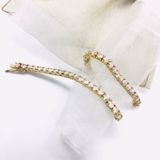 Sterling Gold Clad 5.5ct CZ Tennis 6 3/4