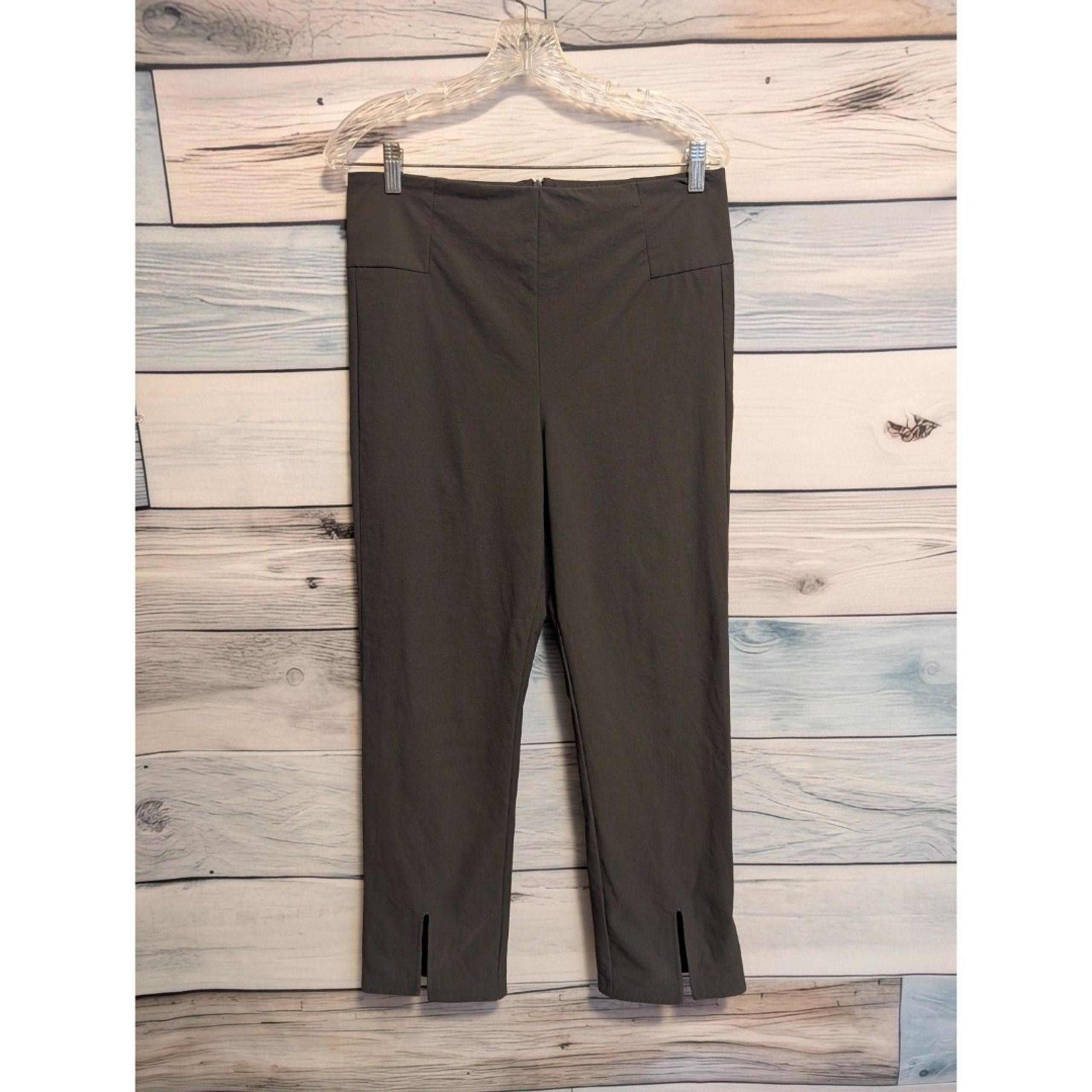Women's Athleta slim cropped charcoal gray pants Size 12