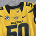 Men's 2012 Nike Team Missouri Mizzou Tigers Game Worn Used Football Jersey Sz 46
