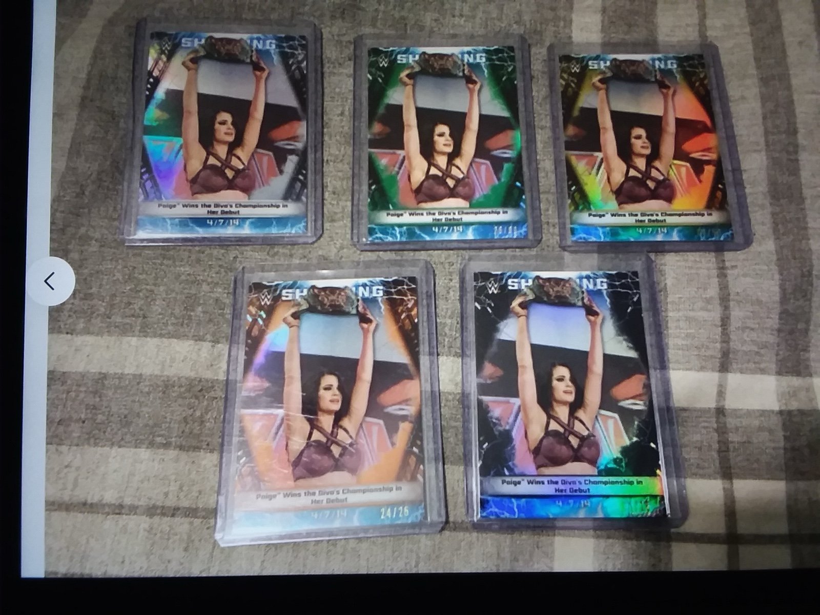 WWE PAIGE SARAYA TOPPS 2020 CHROME REFRACTOR CARD LOT BASE /99 /50 /25 /10 BLACK