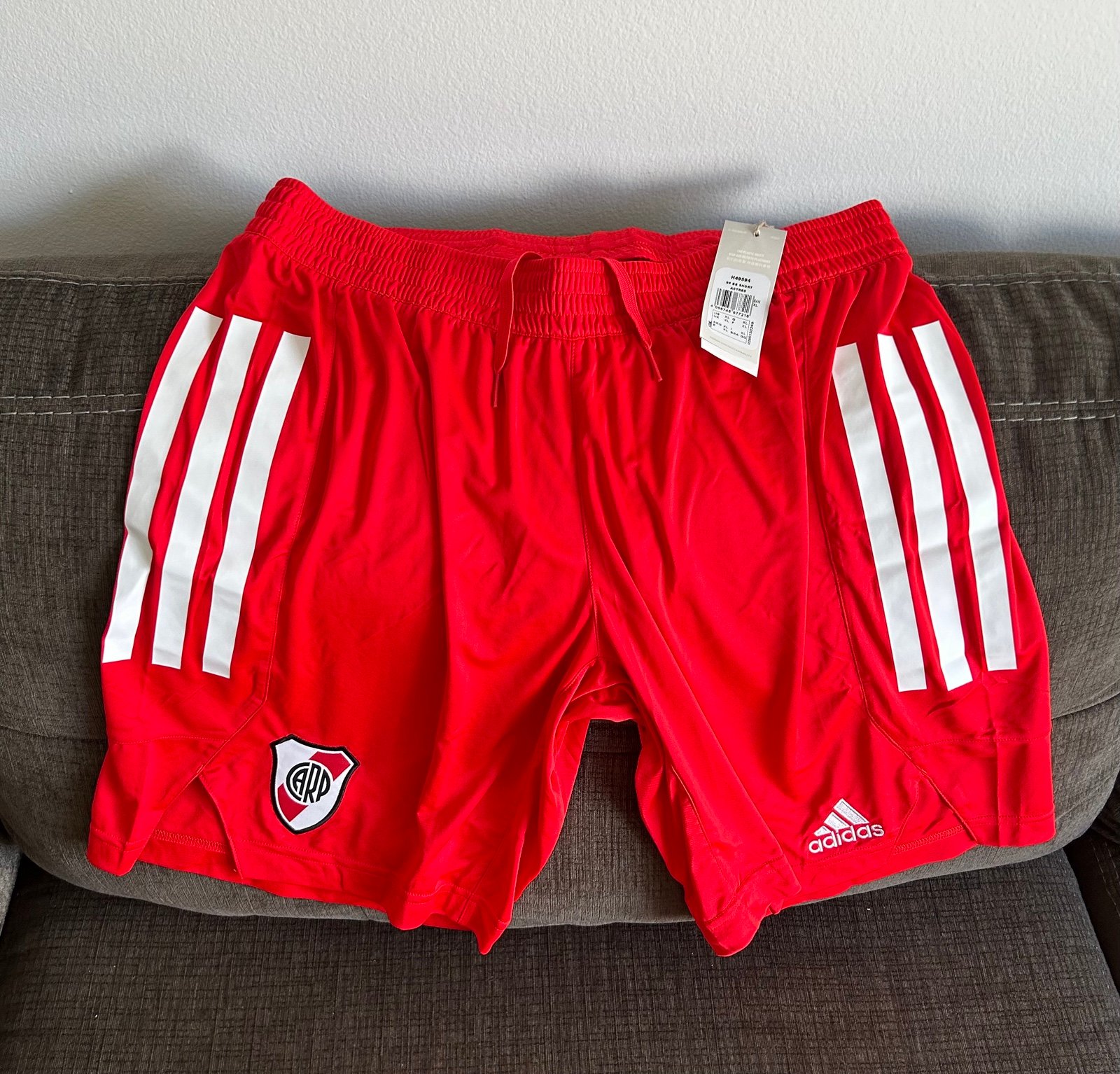 Adidas Authentic River Plate Basketball Argentina Red Shorts H49594 Men’s Sz: XL