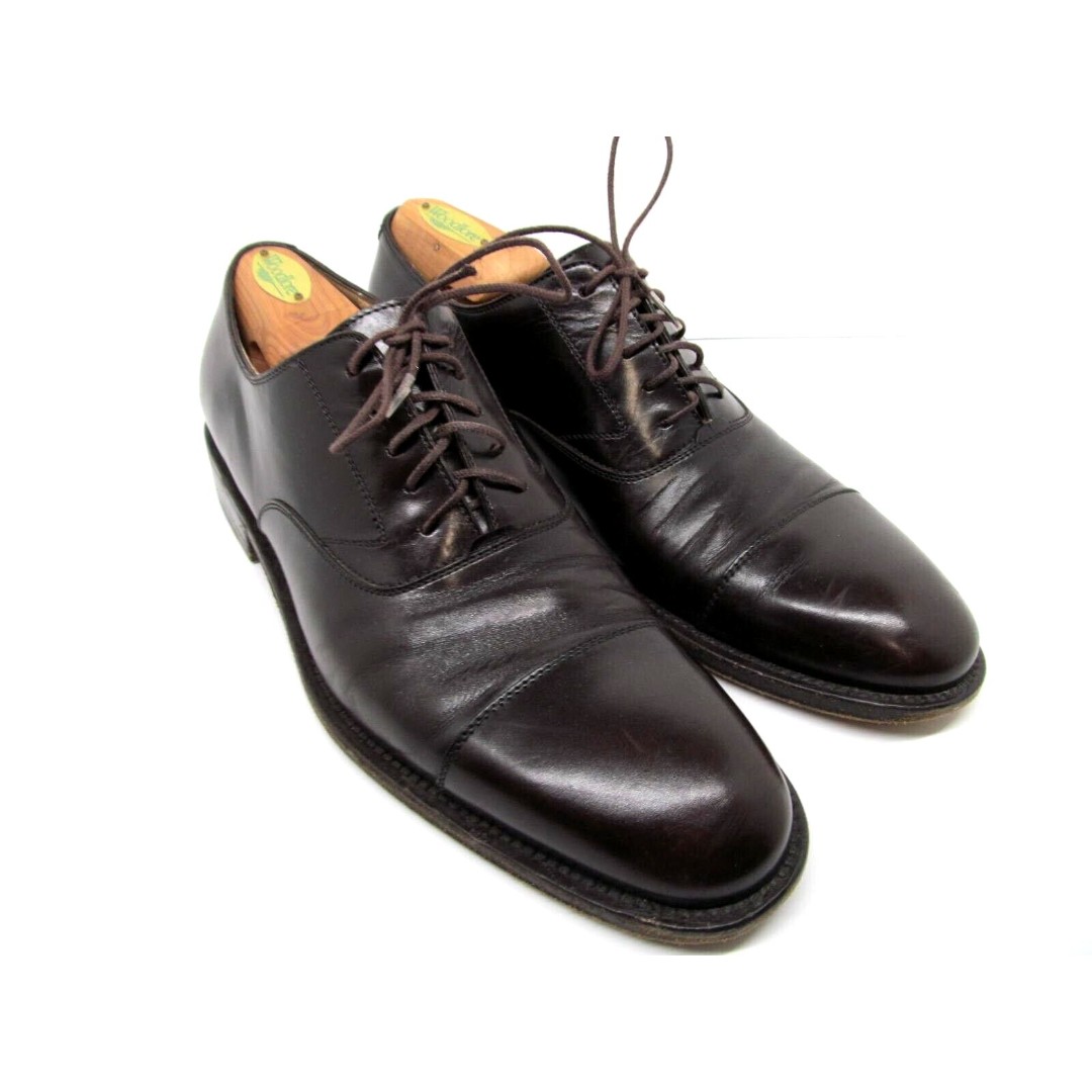 Salvatore Ferragamo UG21365 Mens Brown Leather Cap Toe Oxfords Size US 8.5 D