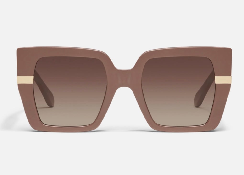 Brand New Quay Australia Notorious Sunglasses Doe/Brown Lens With Case