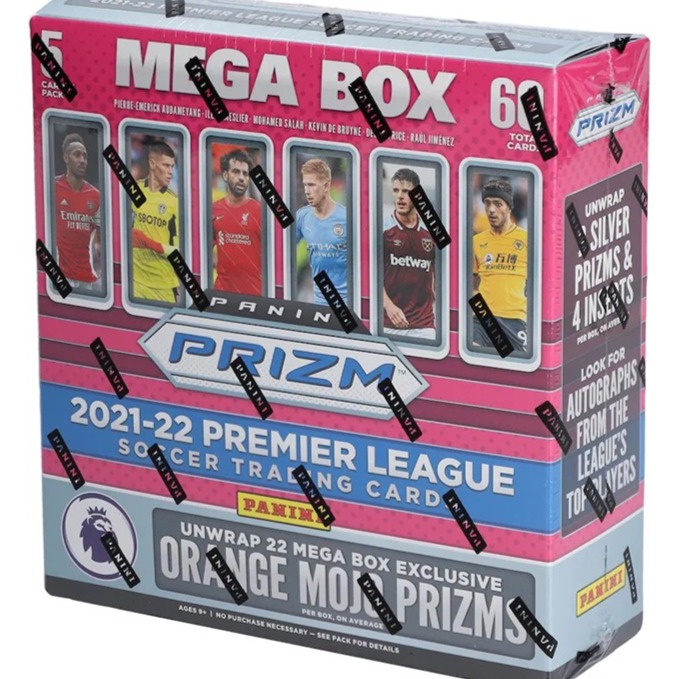 2021 Panini Prizm Premier League Soccer Factory Sealed Mega Box Panini