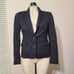 Rag & bone gray cropped fitted blazer wool