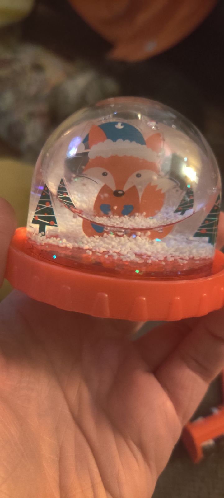 Fox snow globe