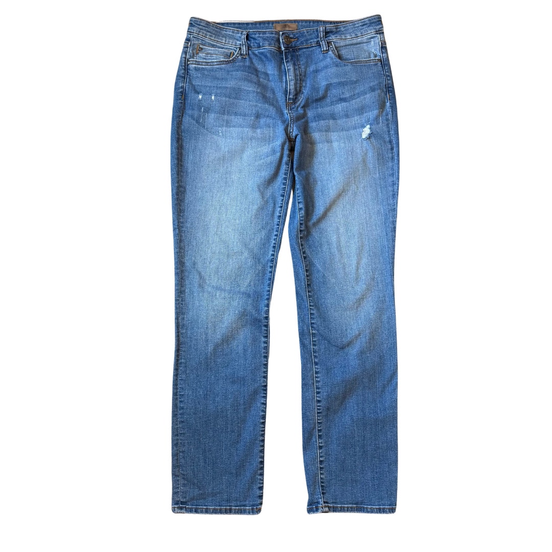 Kut From The Kloth Catherine Mid Rise Boyfriend Jean Size 12 Lightly Distressed