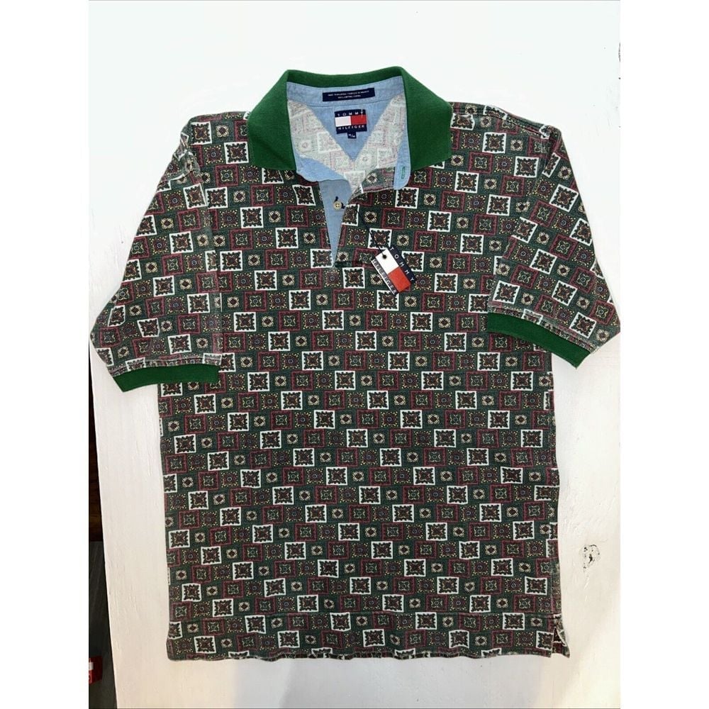 Vintage 90s Tommy Hilfiger Size Medium Polo Shirt New Tags Deadstock