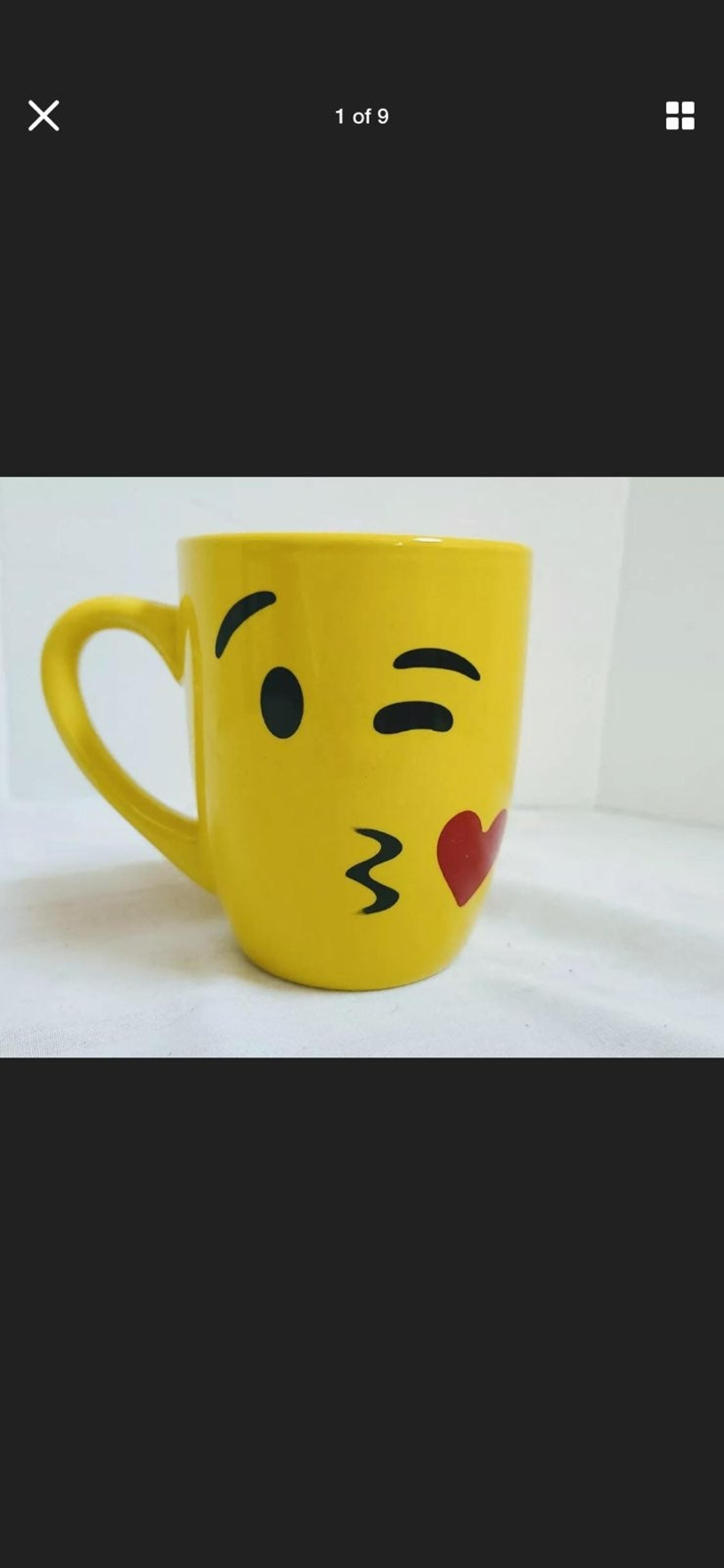 Kiss Love Wink Emoji Tall Coffee Tea Mug