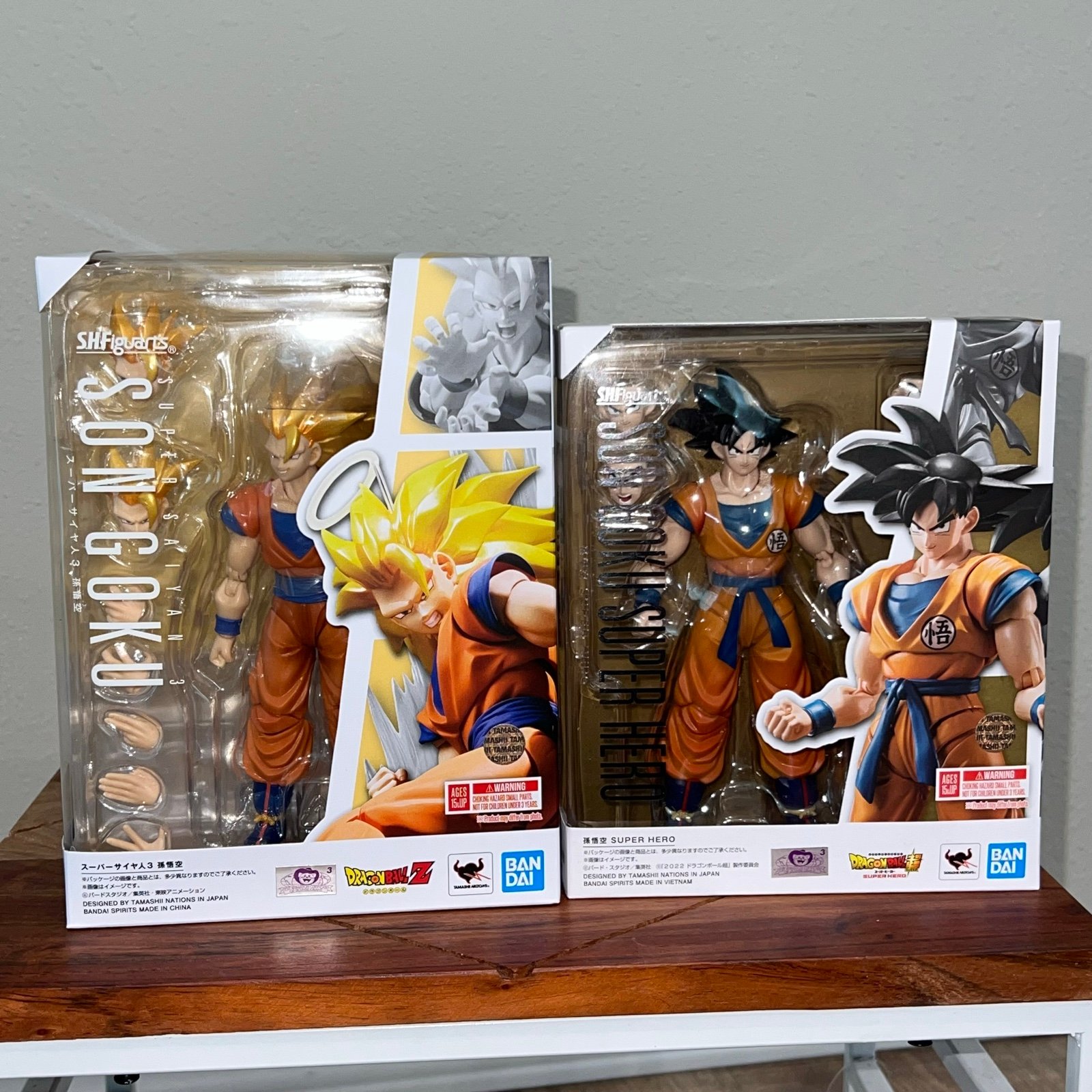 S.H. Figuarts Bundle Goku Base, Super Saiyan 3 NEW lot - Dragon Ball Z FREE SHIP