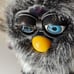 Hasbro Furby Black and Silver Fur Blue Eyes