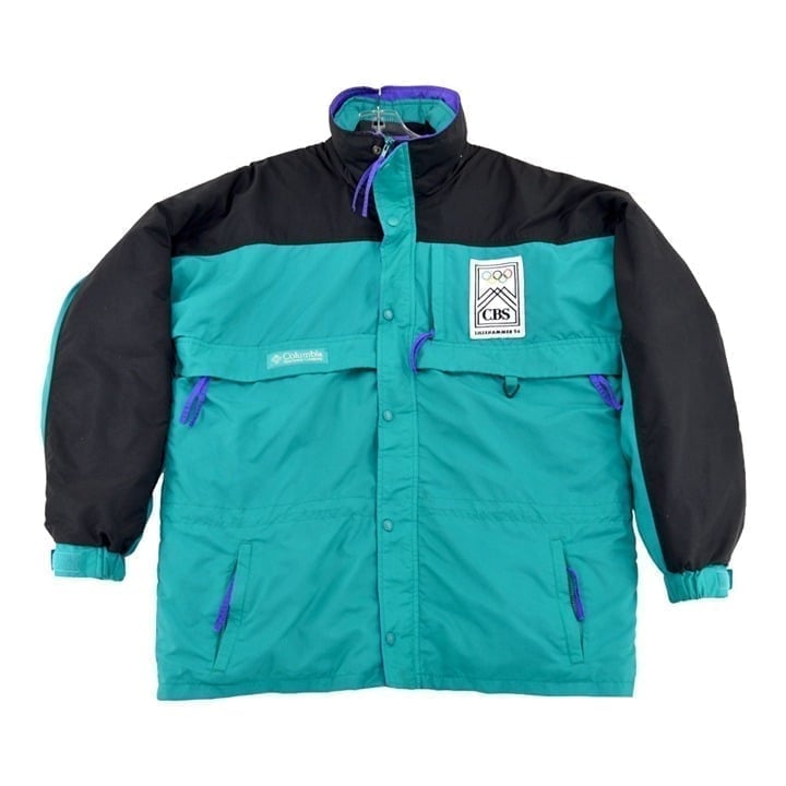 1994 CBS SPORTS LILLEHAMMER OLYMPIC Columbia 2 JACKETS IN ONE Winter/WindBreaker