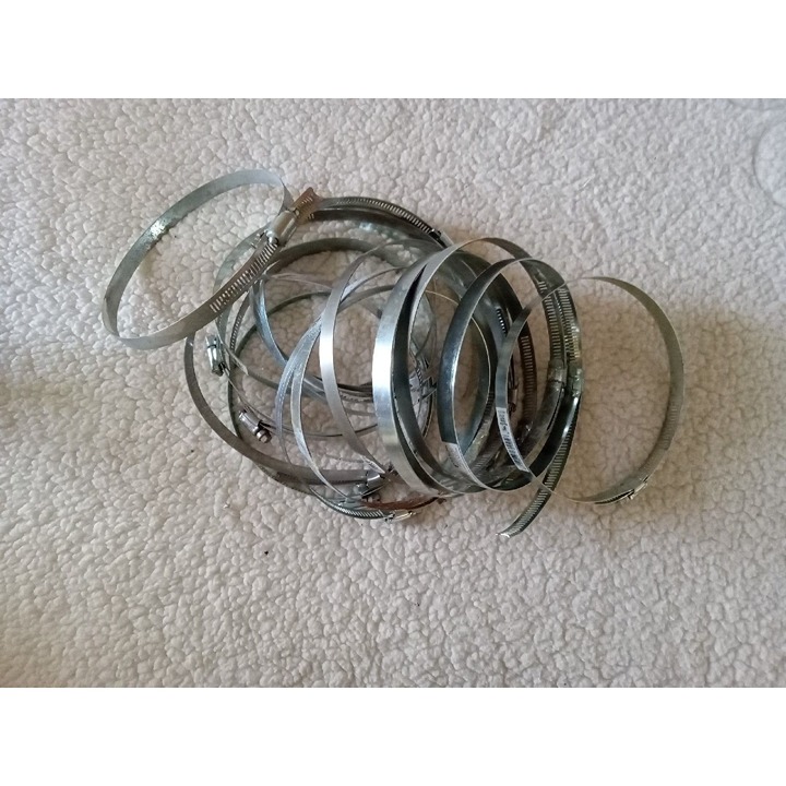 lot of 18 6 Inch Duct Clamp, Stainless Steel Large Hose Clamp