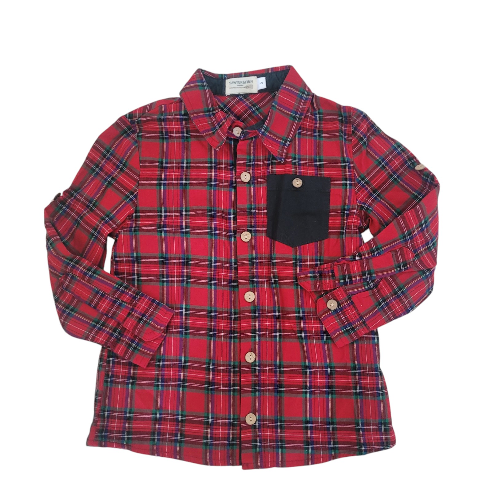 Sawyer & Finn Red Plaid Holiday Shirt