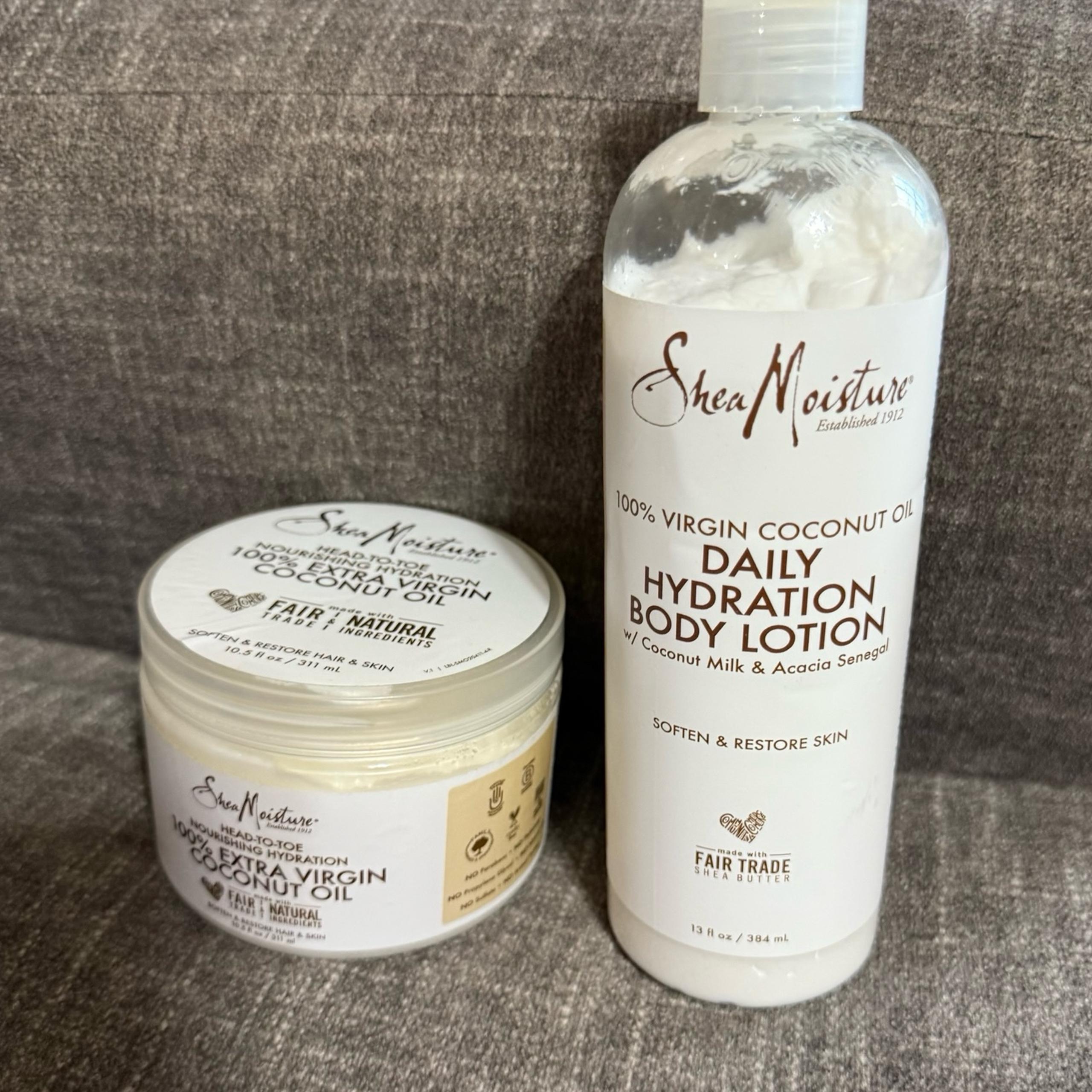 Shea Moisture 100% Extra Virgin Coconut Oil Lotion Bundle