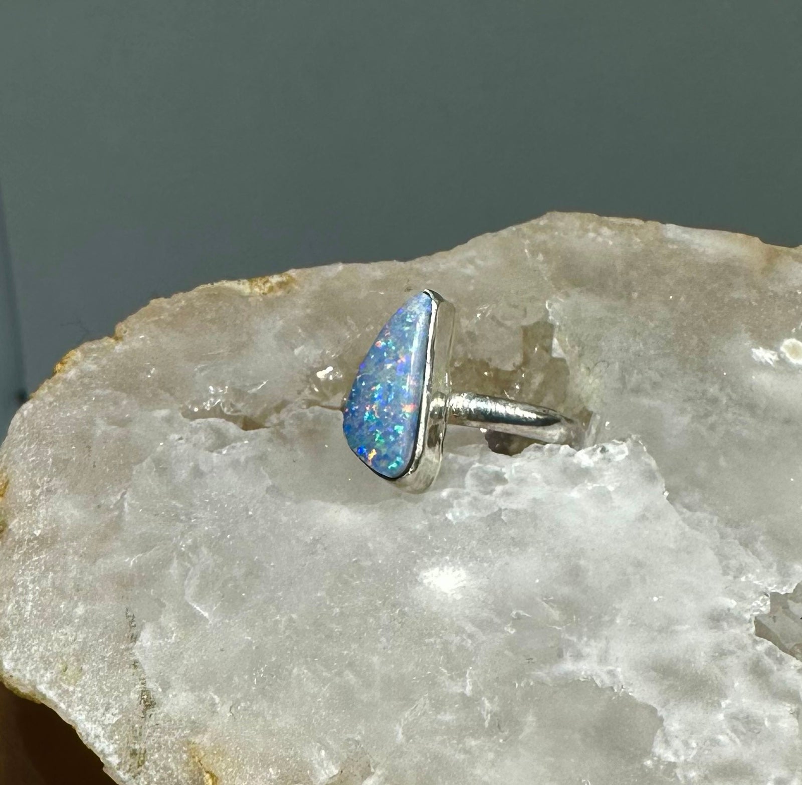 Australian opal ring
