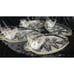 Vintage Anchor Glass Serva-snack 4 piece set