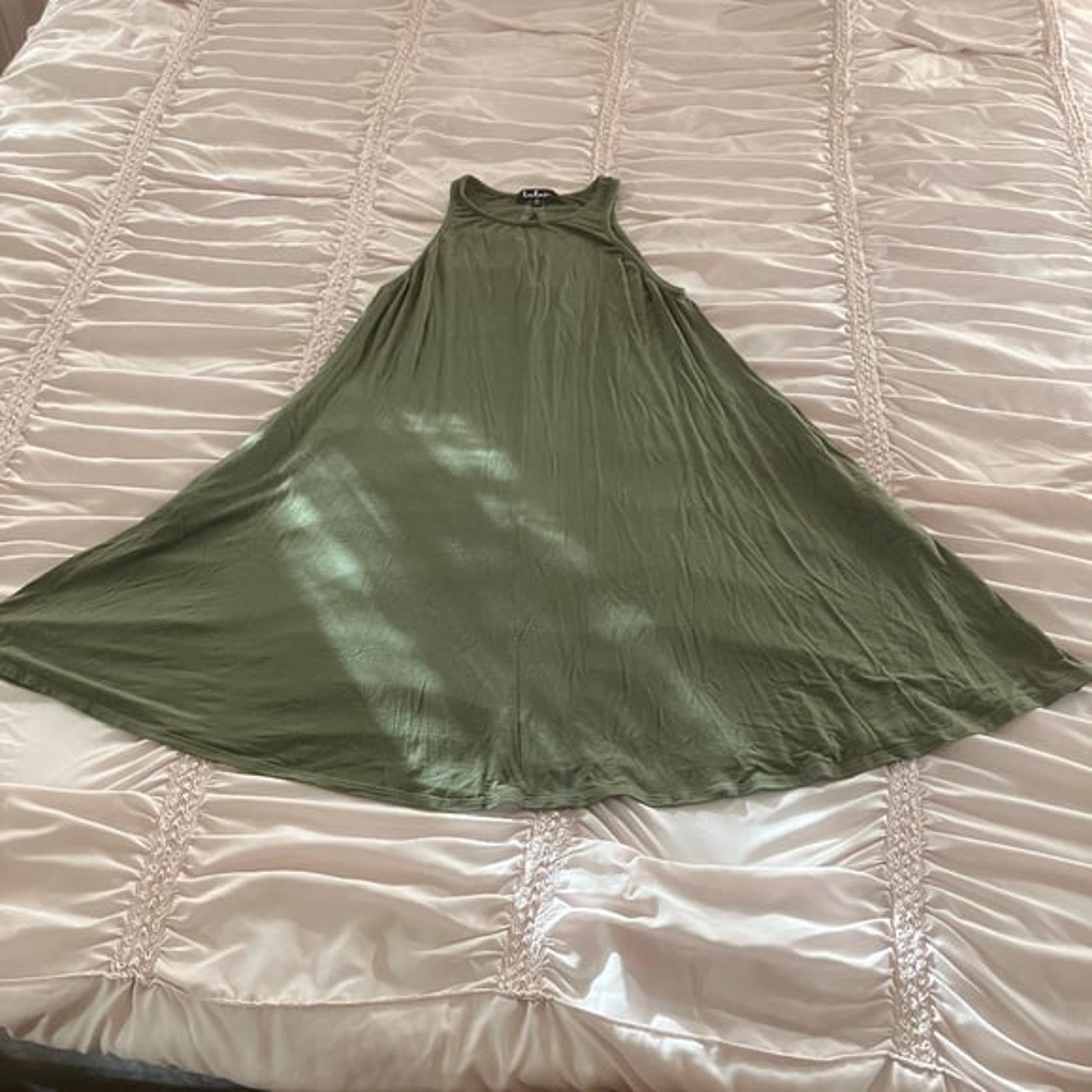 Lulus Halter Pocket Olive Dress - Size M