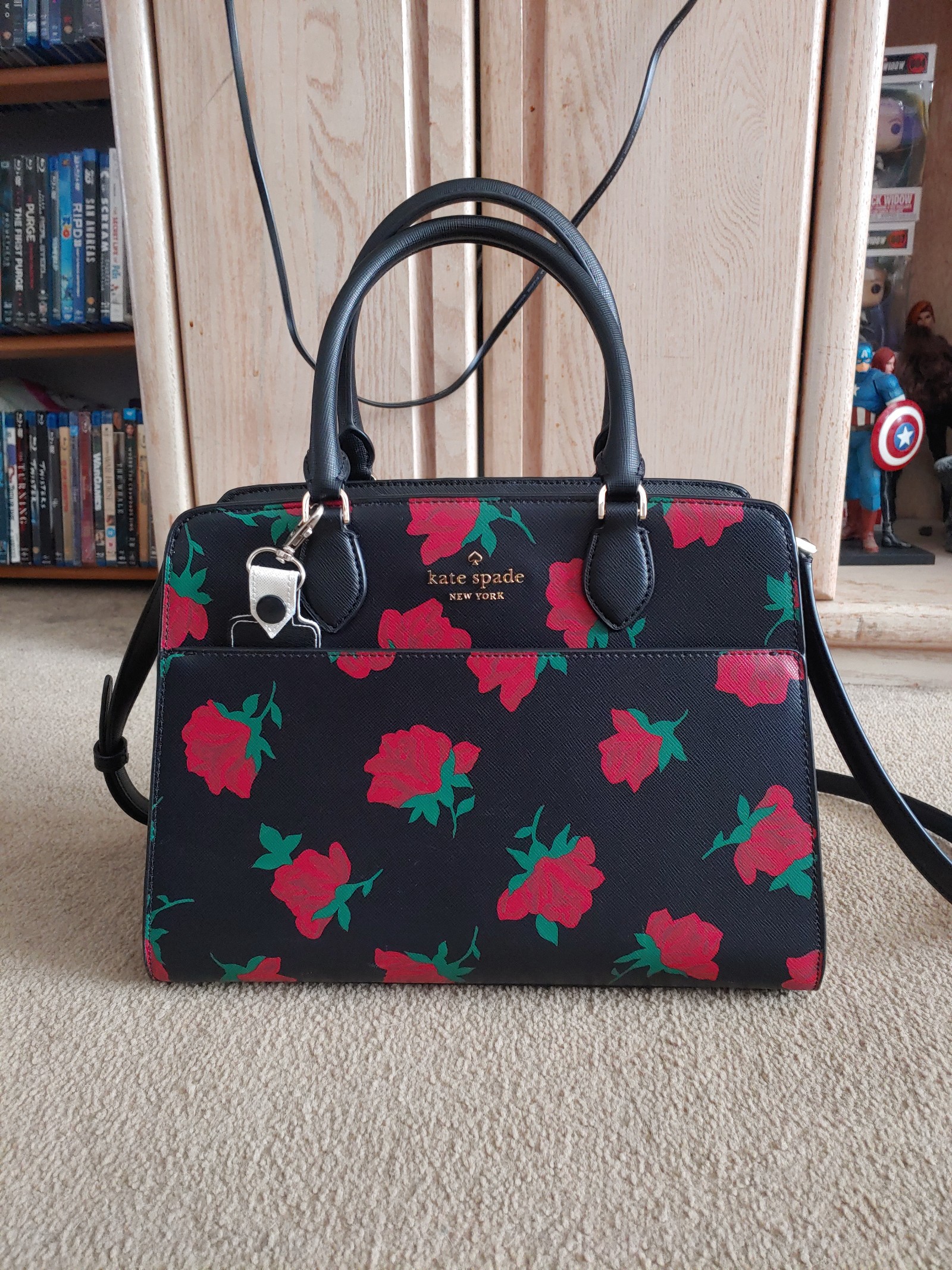 Kate Spade Madison rose print satchel and wallet