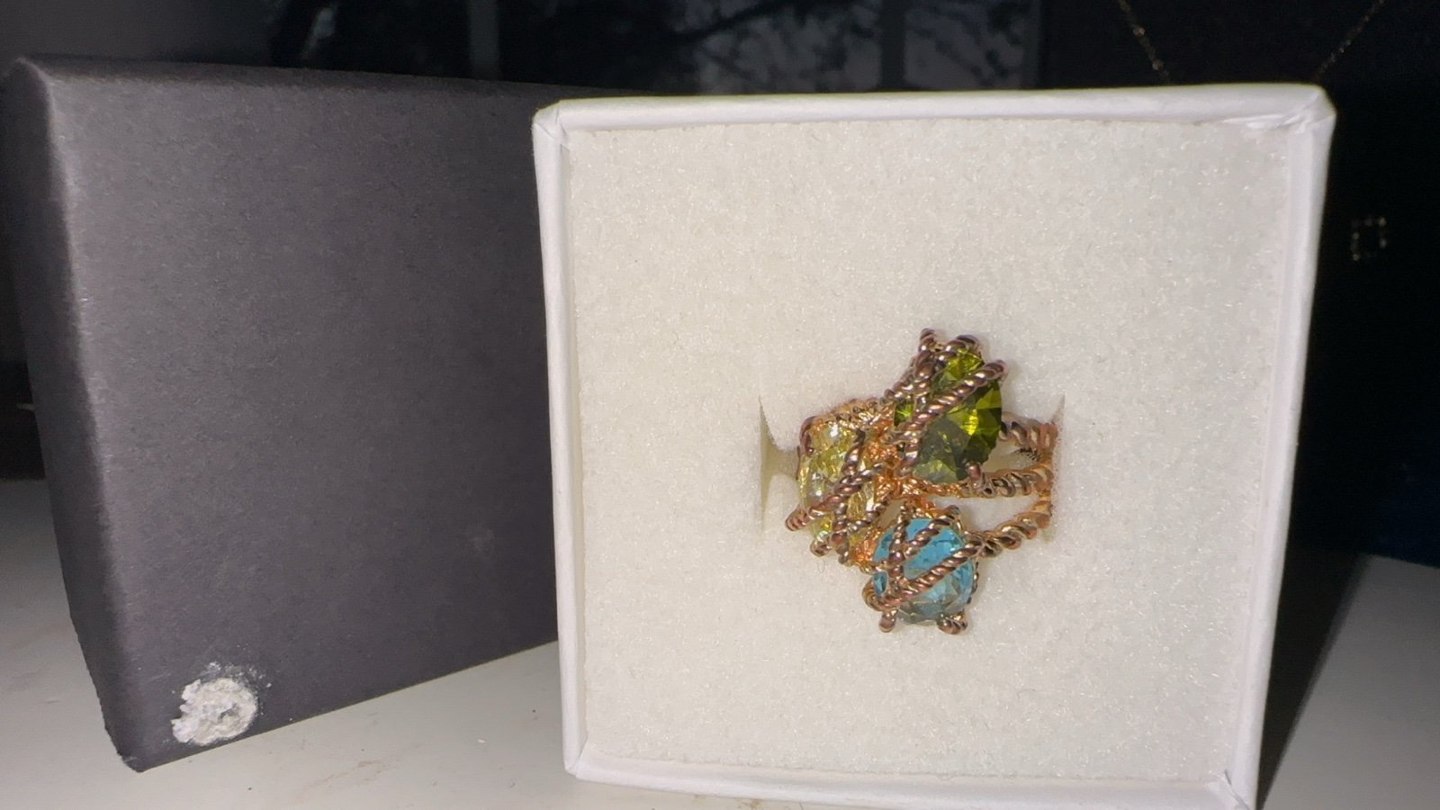 Ring Duo: Butterfly and Jewels Ring