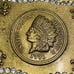 SISI AMBER United States of America Indian Head Rhinestone Brass Belt Buckle
