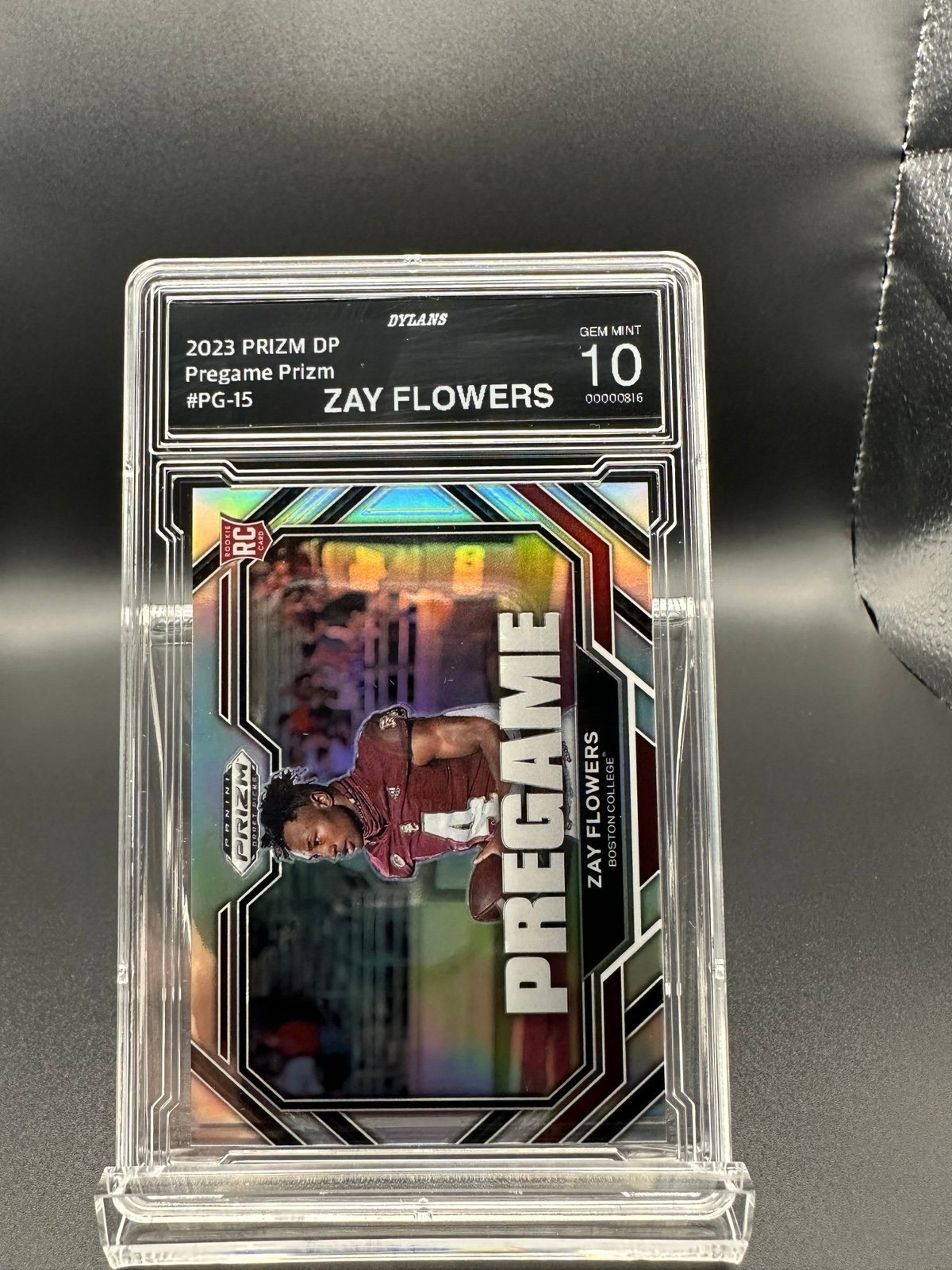 Zay Flowers 2023 Prizm draft Picks Silver Holo PREGAME Rookie Graded Gem Mint 10