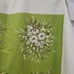 Vintage tablecloth avocado green orange floral 56 x56